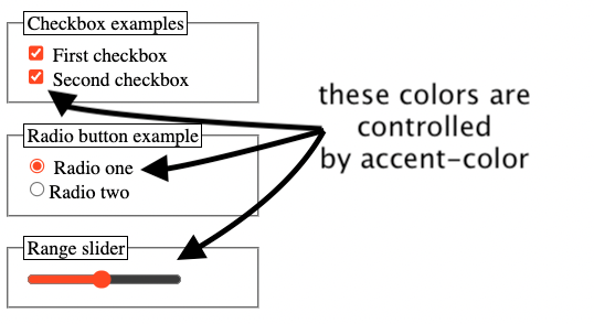 accent color form example