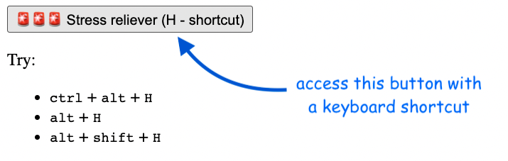 HTML - add a keyboard shortcut to any element